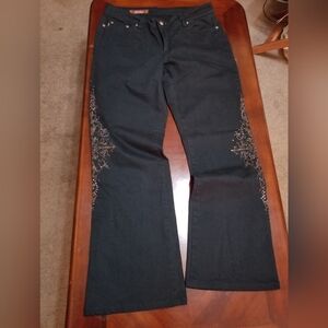 Mu Jeans 10 Chic Black Embellished Jeans